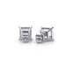 Princess Lab Grown Diamond Stud Earring IGI Certified in 14k White Gold 6 Ctw.
