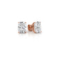 Cushion Lab Grown Diamond Stud Earring IGI Certified in 14k White Gold 4.07 Ctw.