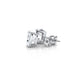 Cushion Lab Grown Diamond Stud Earring IGI Certified in 14k White Gold 4.07 Ctw.
