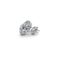 Round Lab Grown Diamond Claw Prong Women's Earring 14k White Gold 2.28 Ctw.