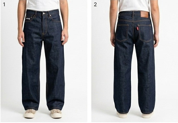 JAVDA Heritage Raw Selvedge Denim – Wide-Leg Workwear Fit