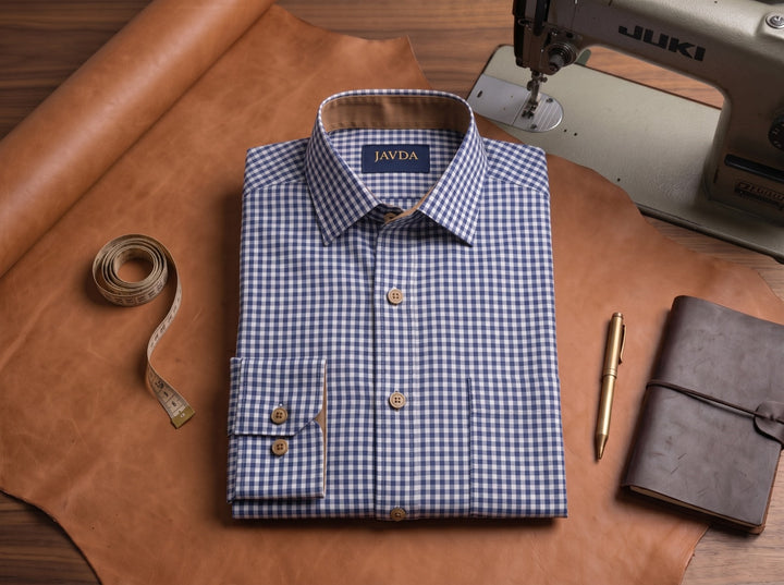 Javda Signature Navy Gingham "Tailor’s Edition" Shirt