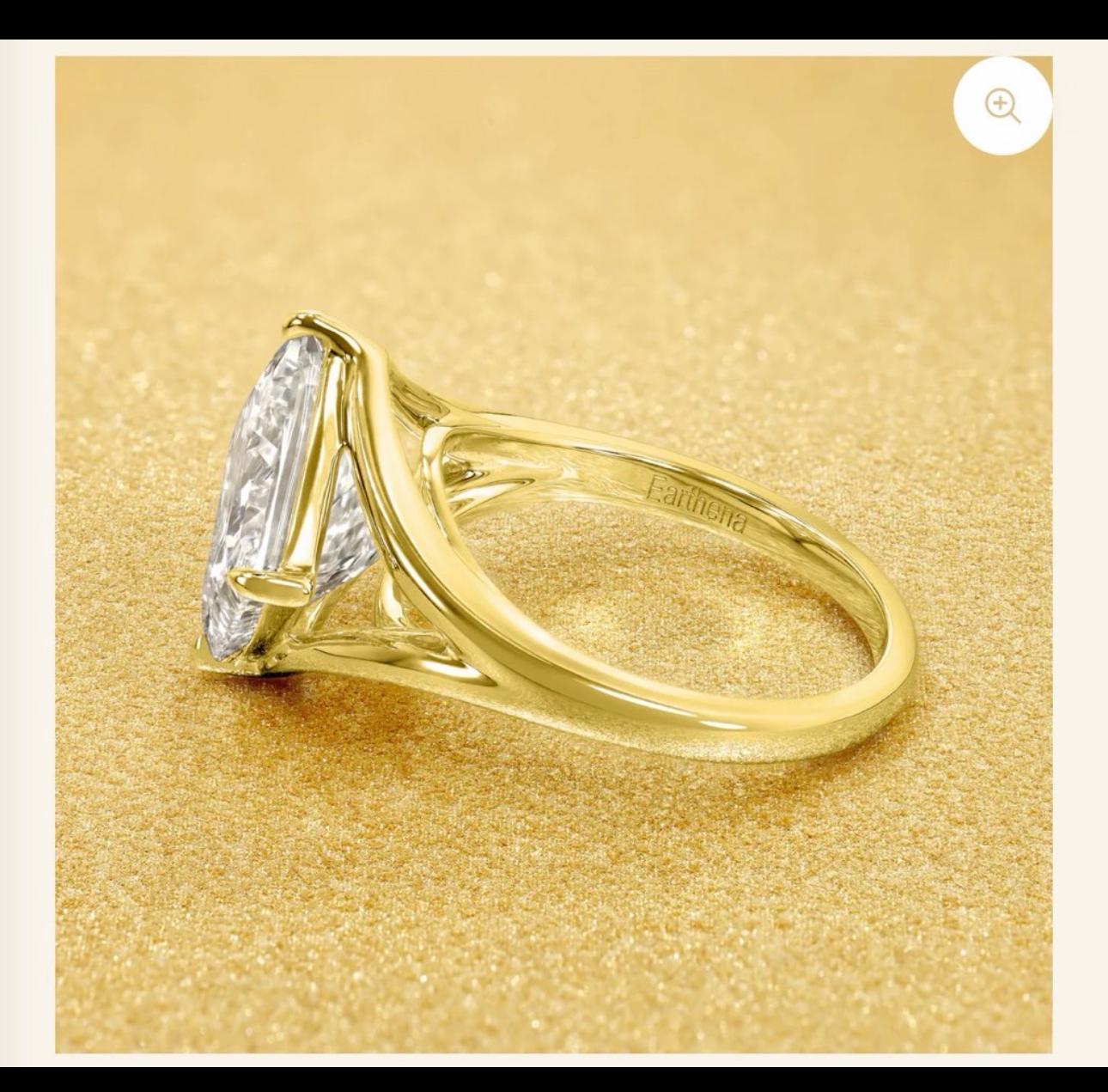 3 Carat Princess Cut Diamond Ring | 14K Yellow Gold | Size 5.75 Comfort Fit | Celebrity Collection