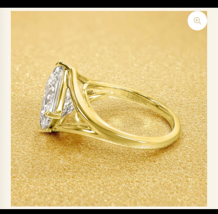 3 Carat Princess Cut Diamond Ring | 14K Yellow Gold | Size 5.75 Comfort Fit | Celebrity Collection