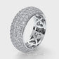 Round Lab Grown Diamond Pave Set Women's Eternity Wedding Band 3.93 Ctw.