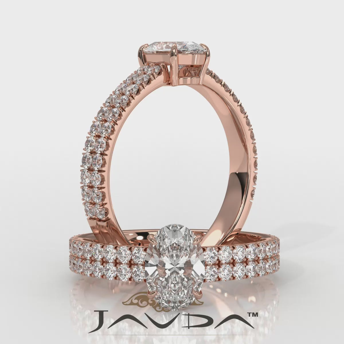 U Shape Prong Setting Lab Grown Diamond Engagement Ring IGI Certified 1.75 Ctw.