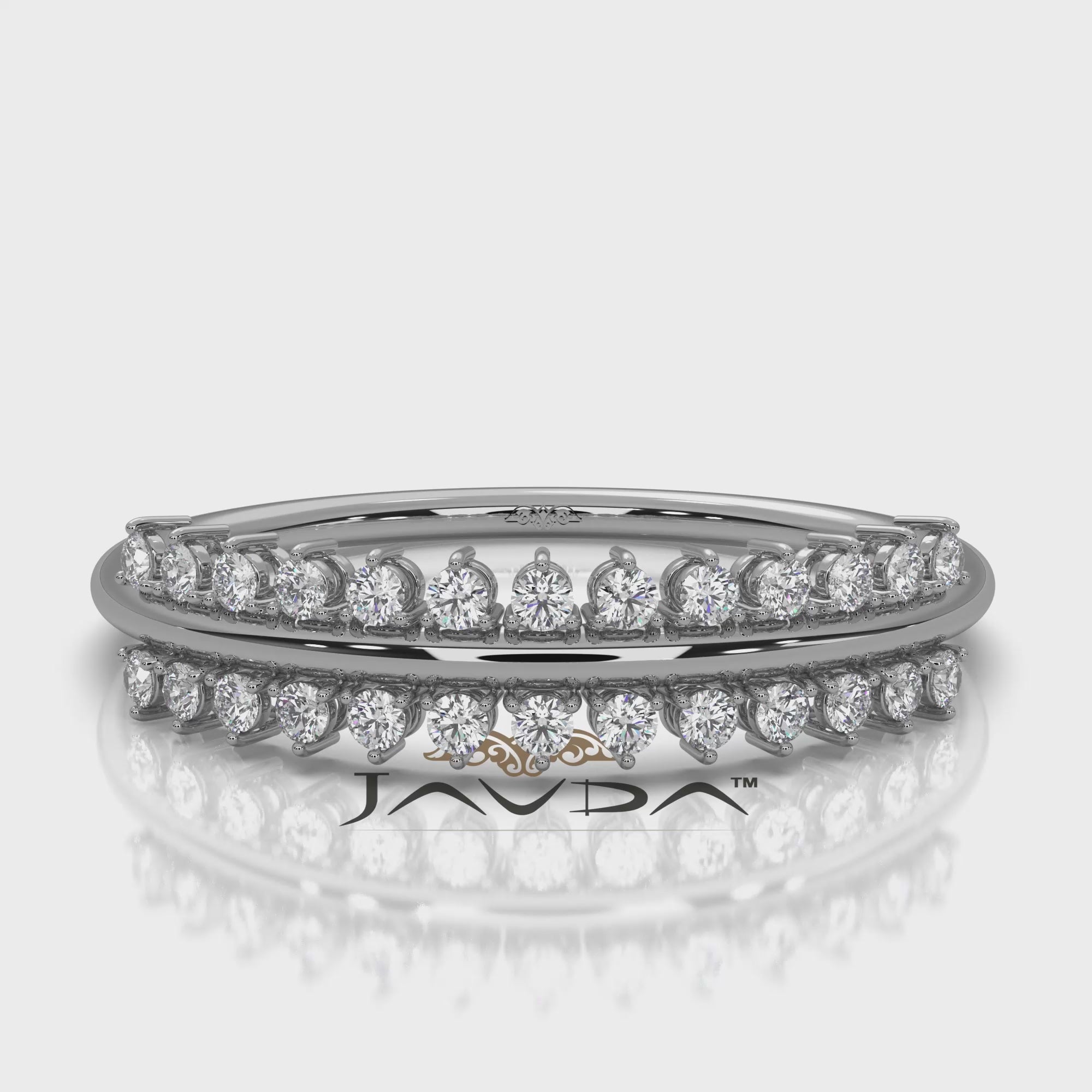 Delicate Prong Set Stackable Fashion Round Lab Diamond Ring 0.12ctw.