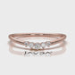 Sleek & Slim 5 Stone Round Shape Lab Diamond Fashion Ring 0.06ctw.