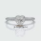 Stackable Heart Lab Diamond Bezel Set Engagement Ring 0.59ctw.