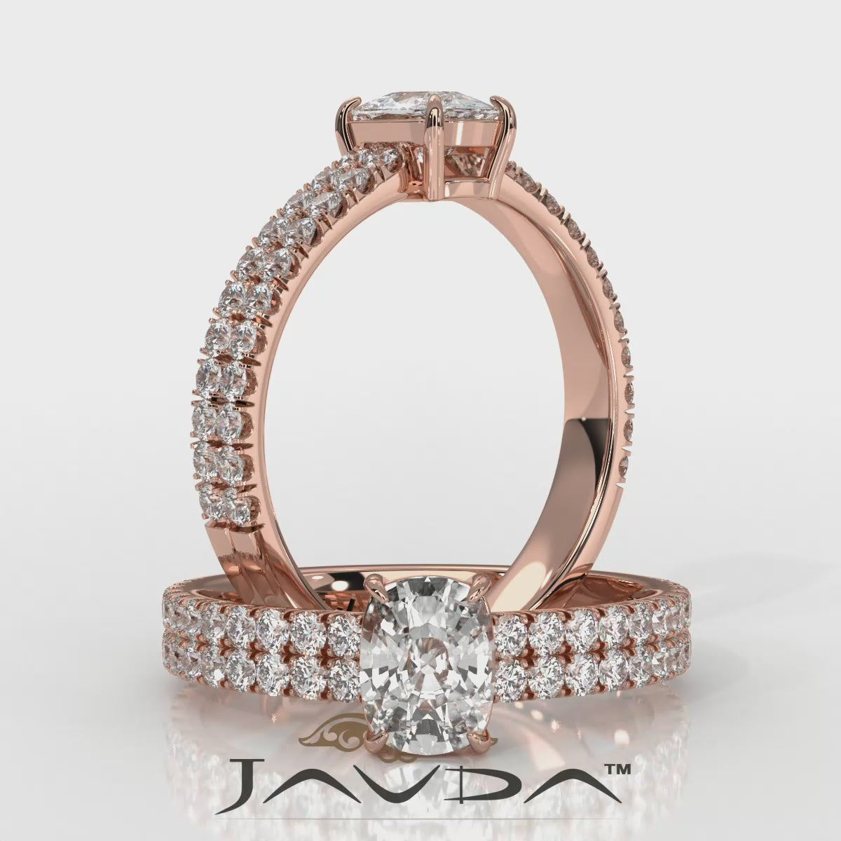 U Shape Prong Setting Lab Grown Diamond Engagement Ring IGI Certified 1.75 Ctw.