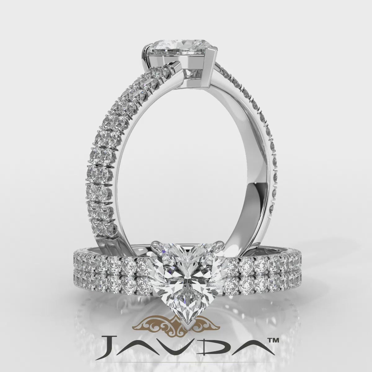 U Shape Prong Setting Lab Grown Diamond Engagement Ring IGI Certified 1.75 Ctw.