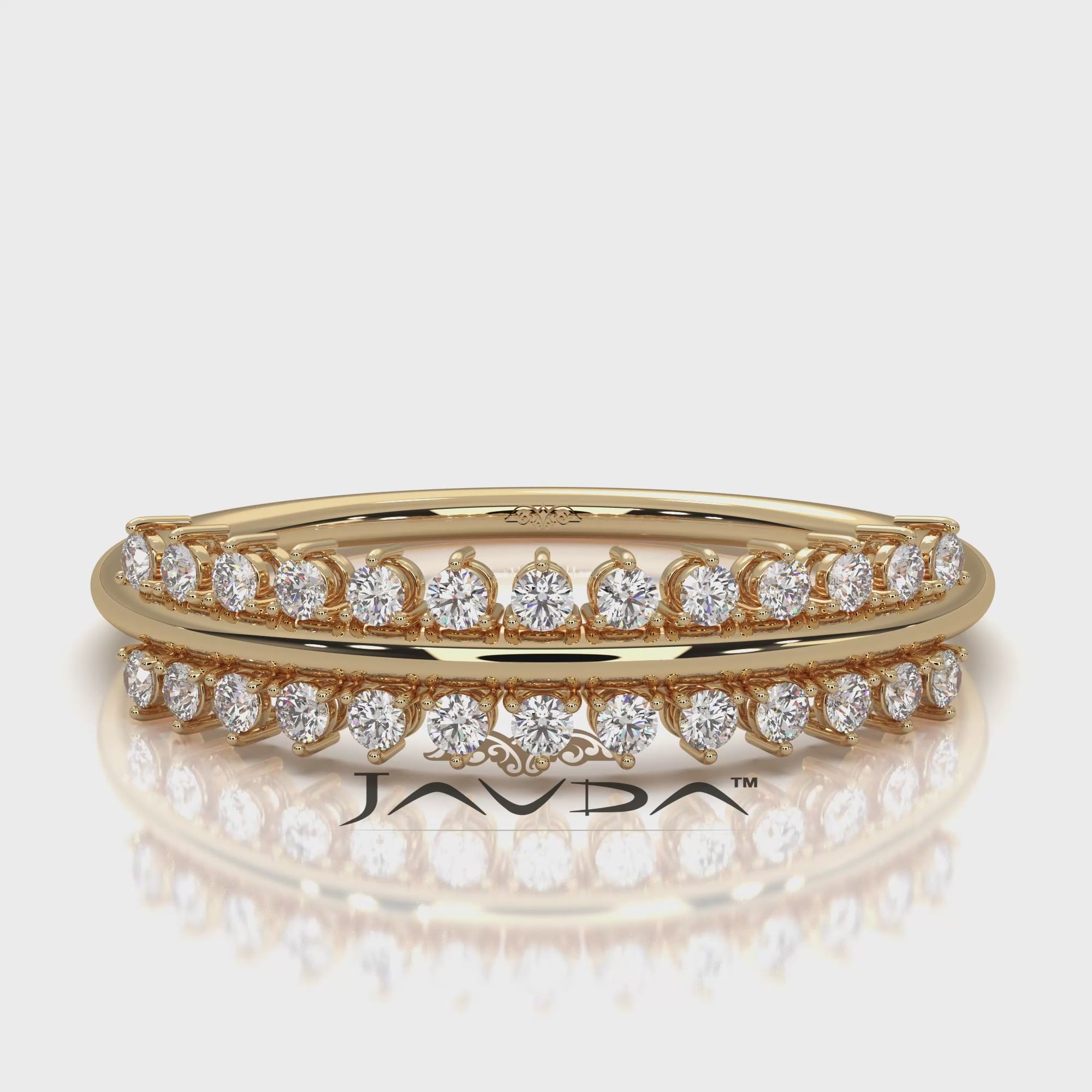 Delicate Prong Set Stackable Fashion Round Lab Diamond Ring 0.12ctw.