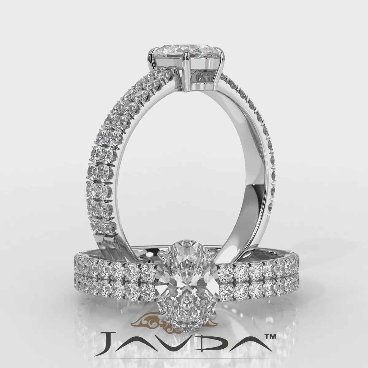 U Shape Prong Setting Lab Grown Diamond Engagement Ring IGI Certified 1.75 Ctw.