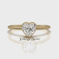 Stackable Heart Lab Diamond Bezel Set Engagement Ring 0.59ctw.