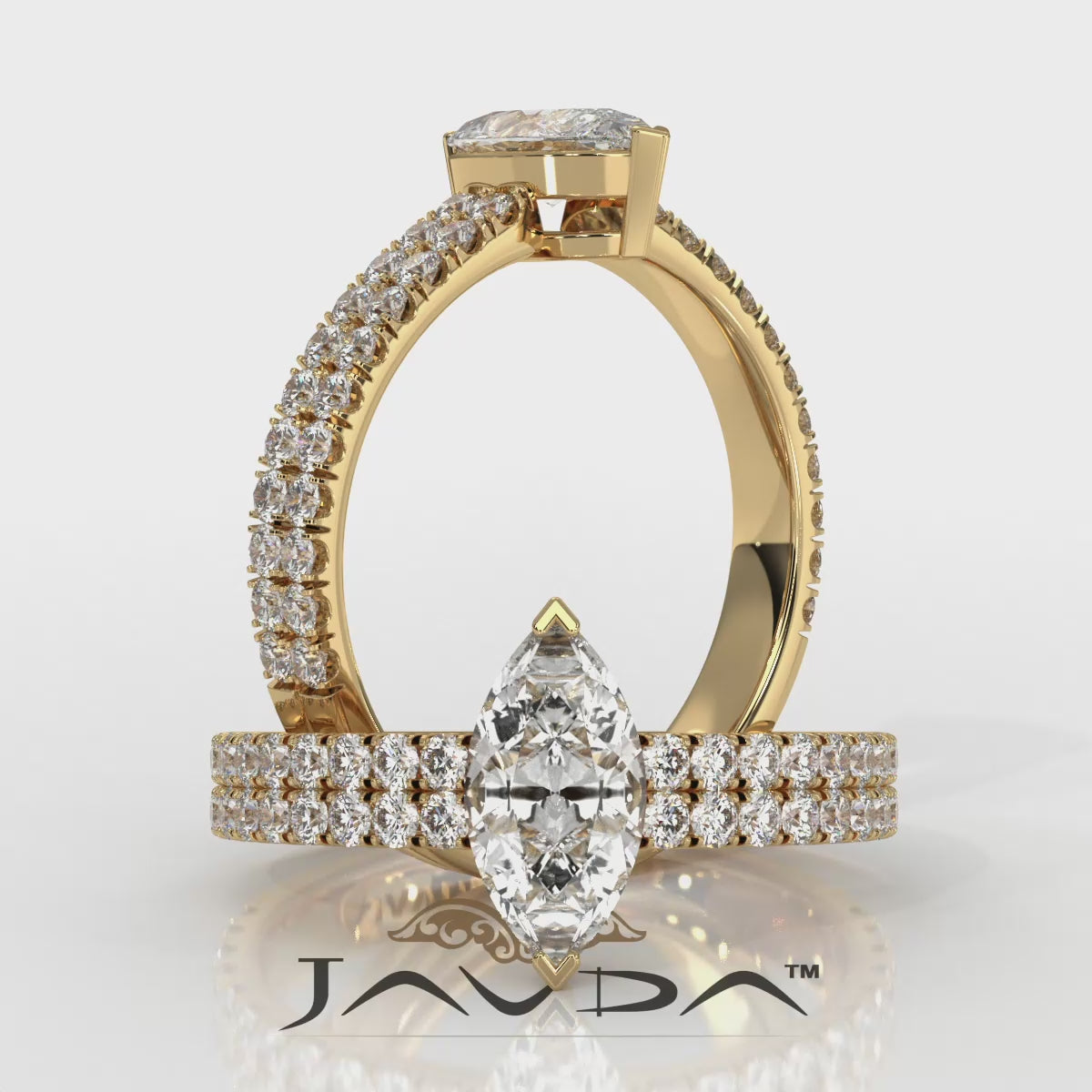 U Shape Prong Setting Lab Grown Diamond Engagement Ring IGI Certified 1.75 Ctw.