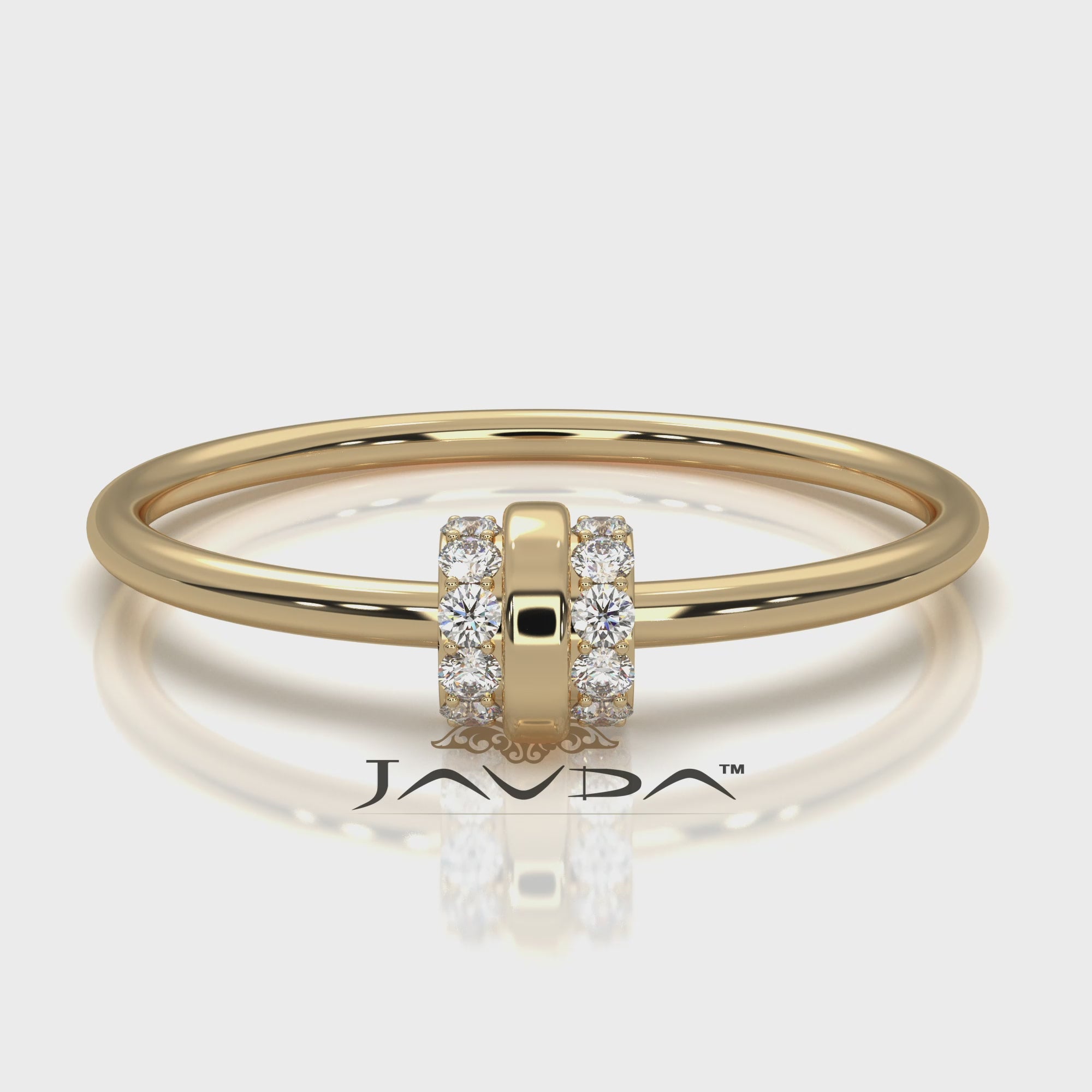 Delicate Stackable Round Lab Diamond Prong Set Fashion Ring 0.07ctw.