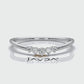 Sleek & Slim 5 Stone Round Shape Lab Diamond Fashion Ring 0.06ctw.