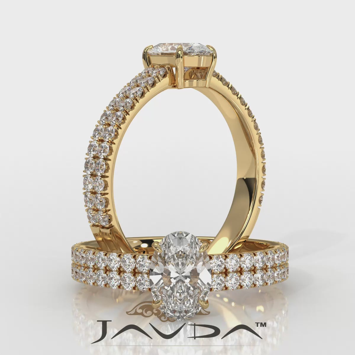 U Shape Prong Setting Lab Grown Diamond Engagement Ring IGI Certified 1.75 Ctw.