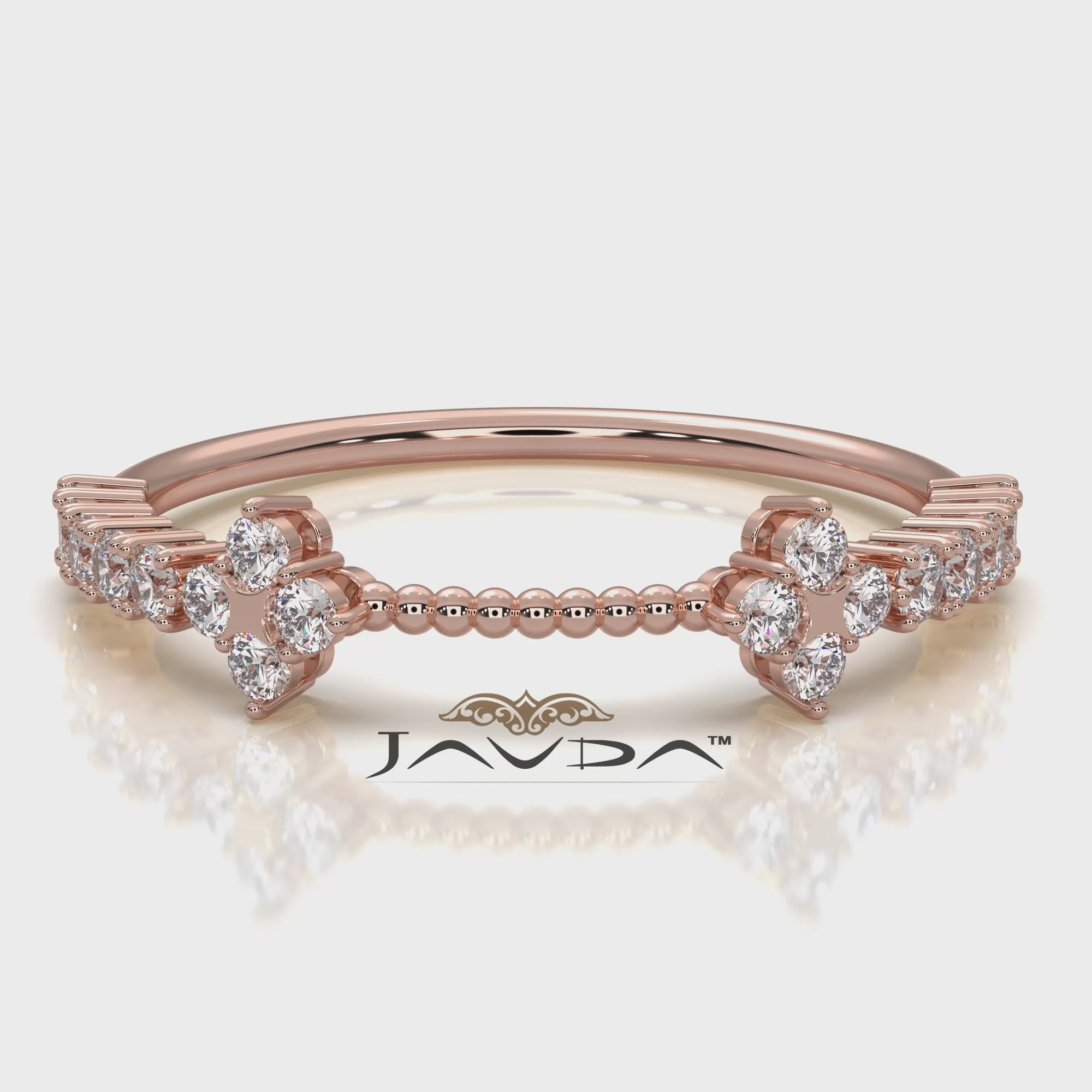 Minimalist Front Braided Prong Round Lab Diamond Fashion Ring 0.23ctw.