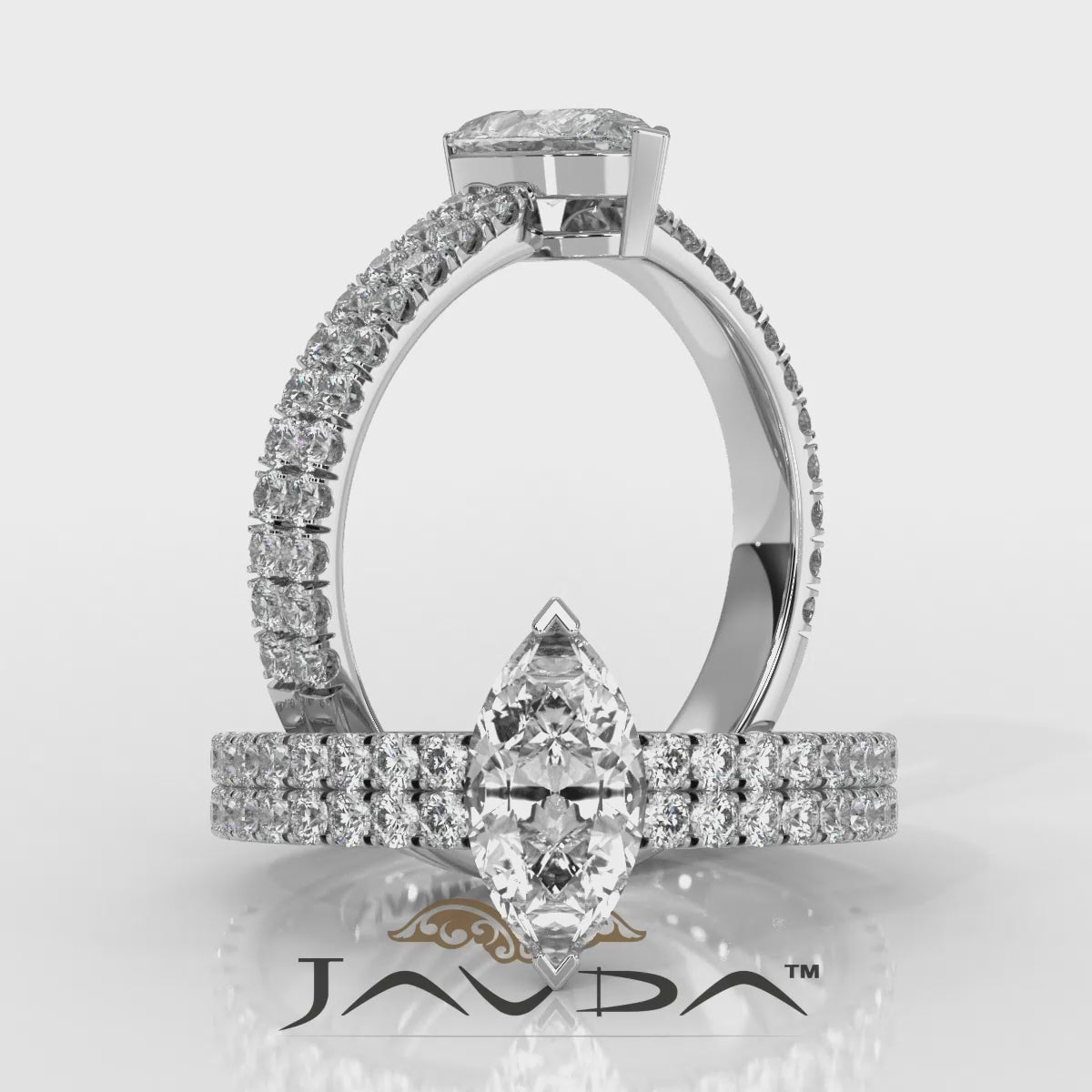 U Shape Prong Setting Lab Grown Diamond Engagement Ring IGI Certified 1.75 Ctw.