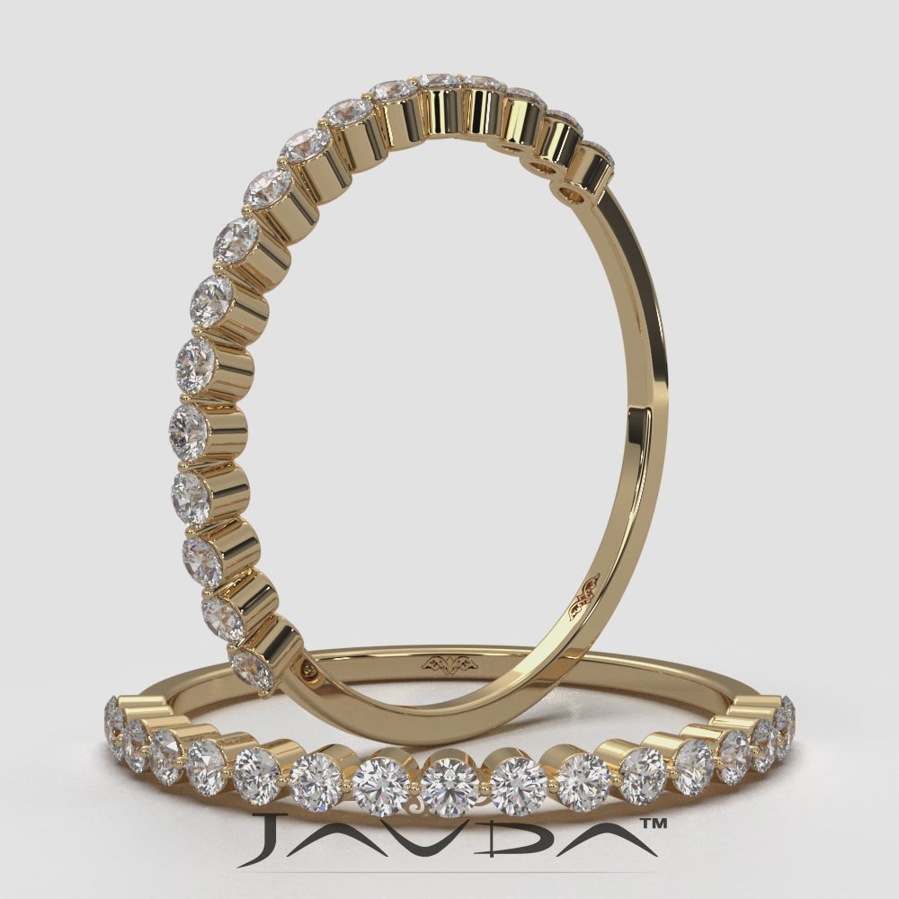 Prong Set Stackable Round Lab Diamond Wedding Ring 0.26ctw.