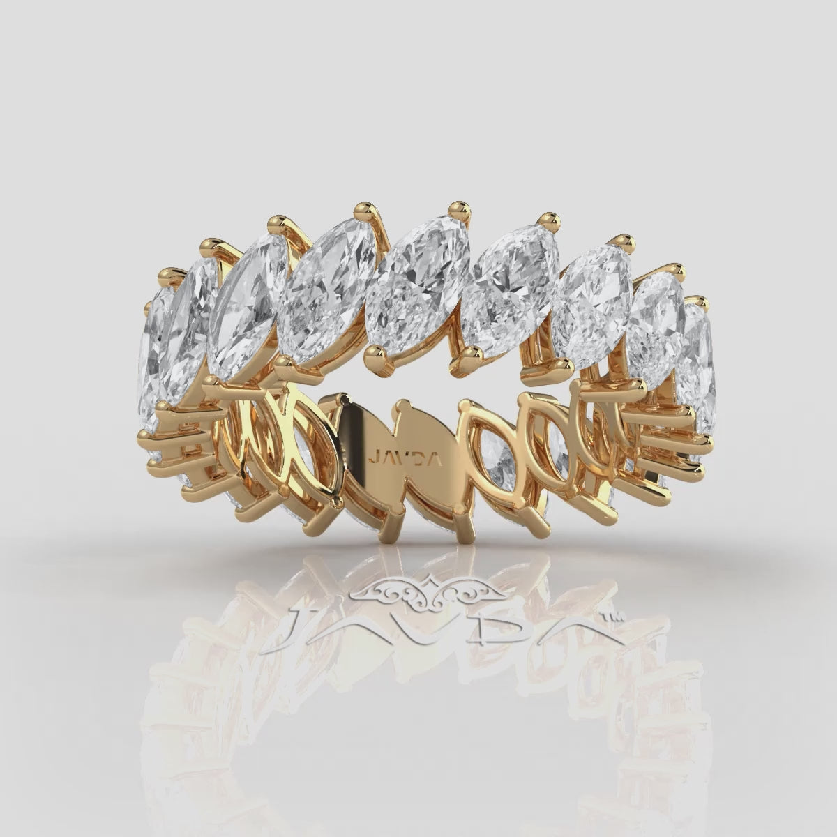 Marquise Eternity Lab-Grown Diamond Prong Set Women's Wedding Band 2.76 Ctw.