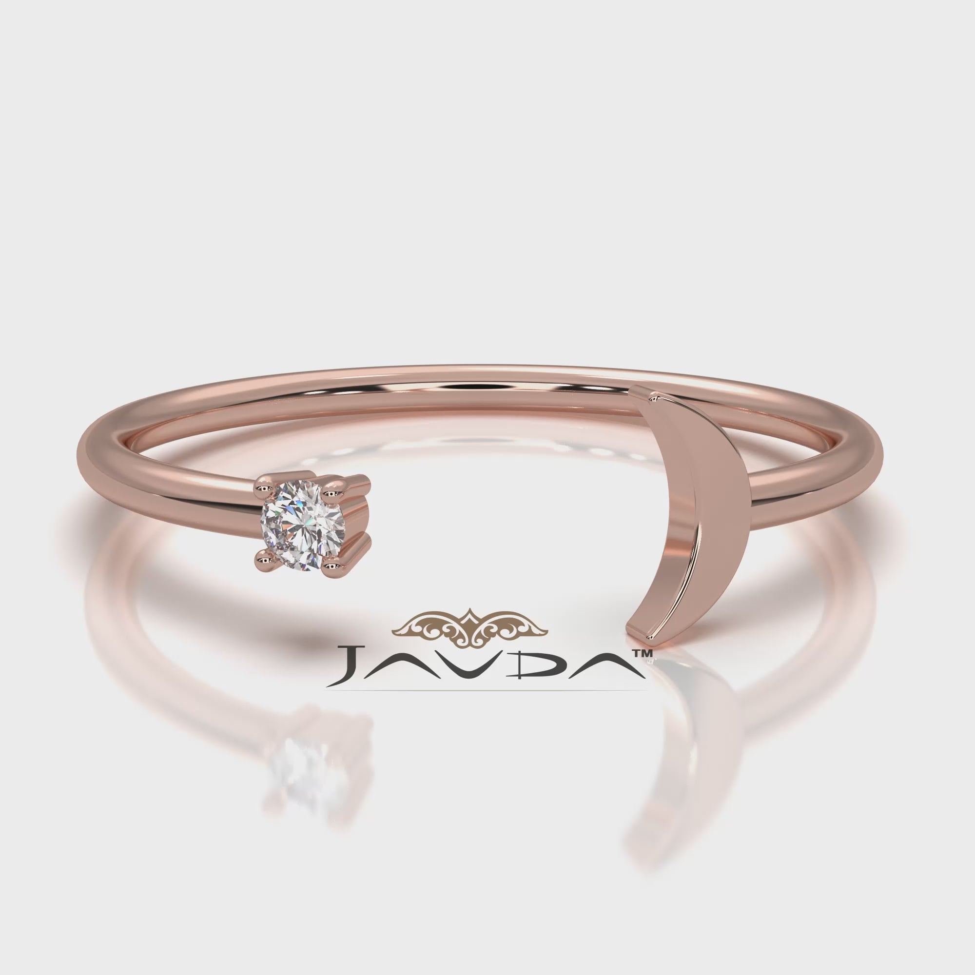 Stackable Petite Prong Set Round Lab Diamond Fashion Ring 0.03ctw.