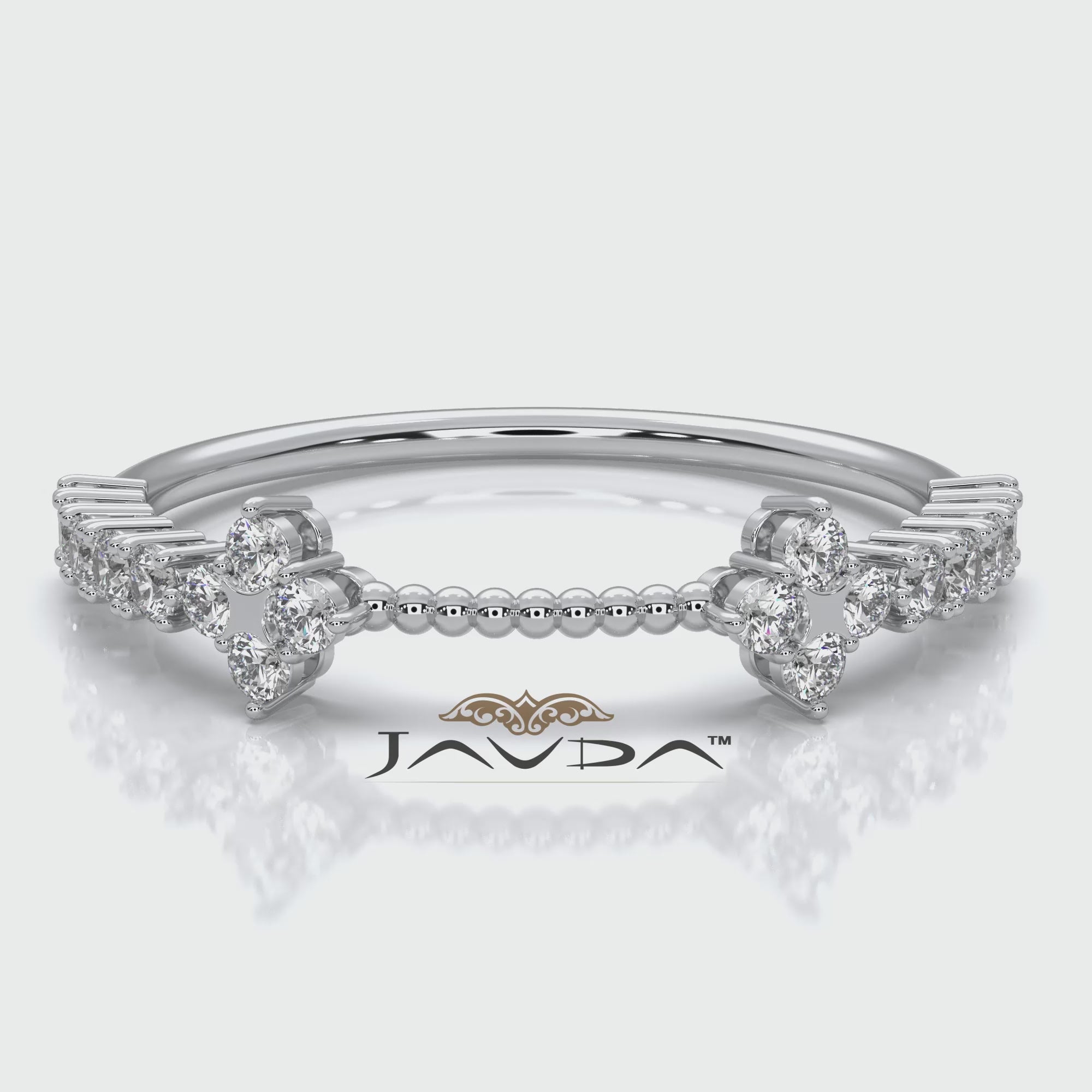 Minimalist Front Braided Prong Round Lab Diamond Fashion Ring 0.23ctw.