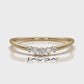 Sleek & Slim 5 Stone Round Shape Lab Diamond Fashion Ring 0.06ctw.