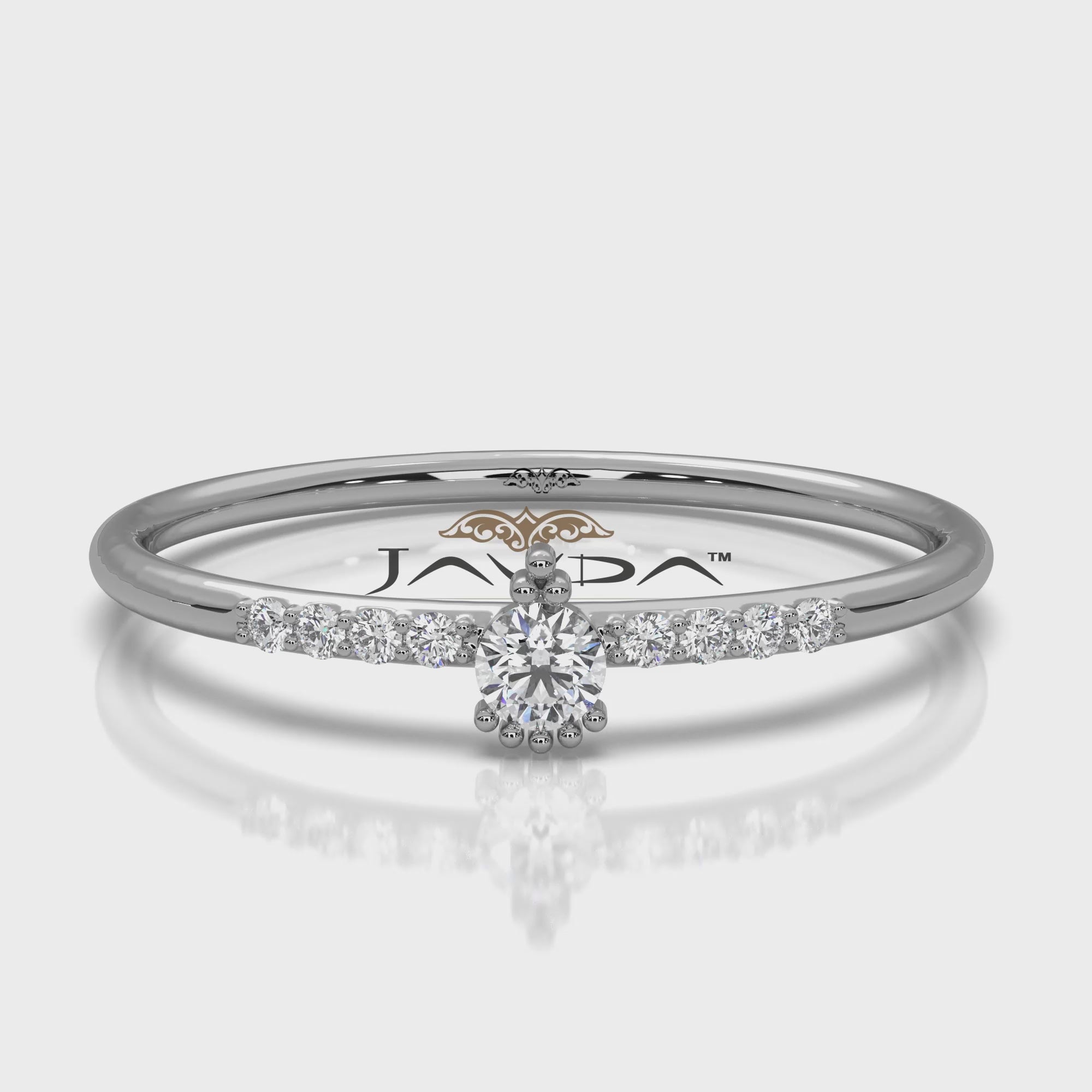 Minimalist Stackable Round Lab Diamond Fashionable Ring 0.10ctw.