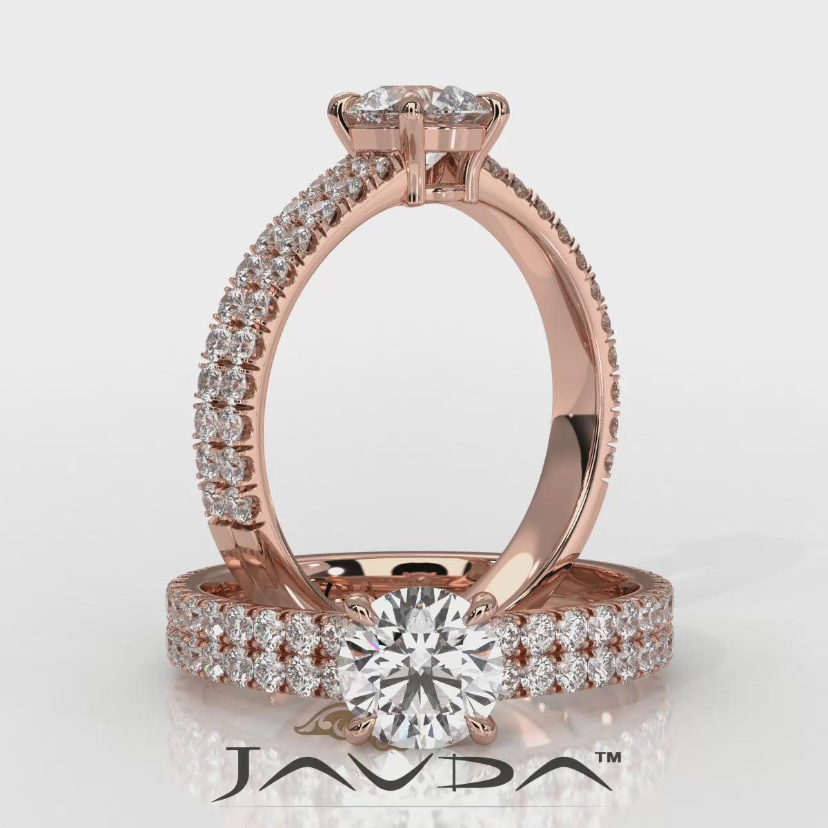 U Shape Prong Setting Lab Grown Diamond Engagement Ring IGI Certified 1.75 Ctw.