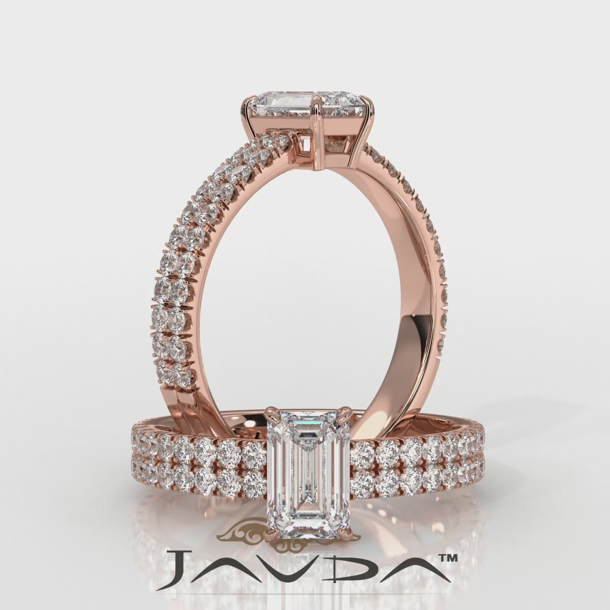 U Shape Prong Setting Lab Grown Diamond Engagement Ring IGI Certified 1.75 Ctw.