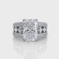 Emerald Cut Lab Grown Diamond Engagement Ring 4.25 Ct IGI Certified with Side Stones