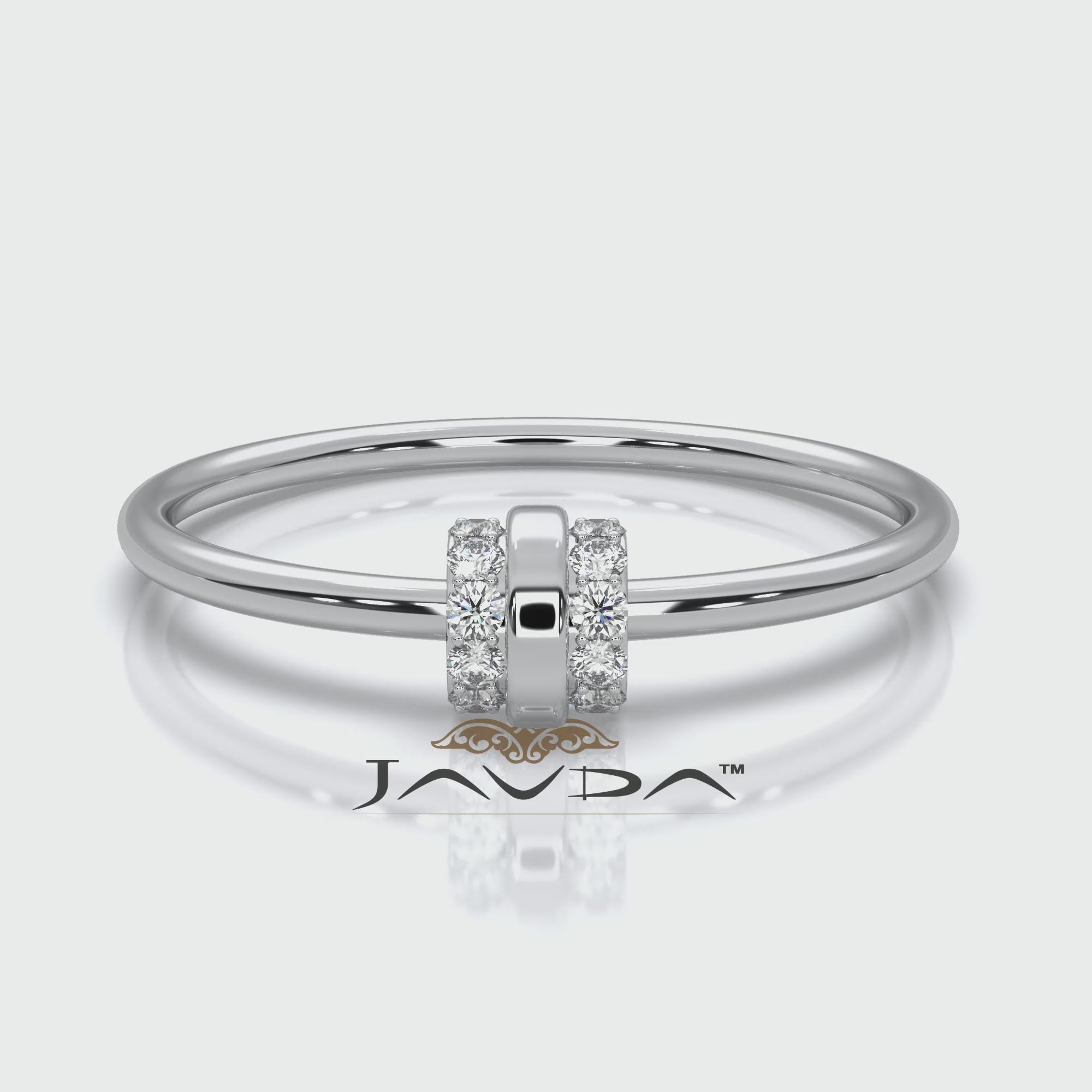 Delicate Stackable Round Lab Diamond Prong Set Fashion Ring 0.07ctw.