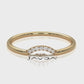 5 Stone Round Lab Diamond Minimalist Stackable Fashion Ring 0.02ctw.