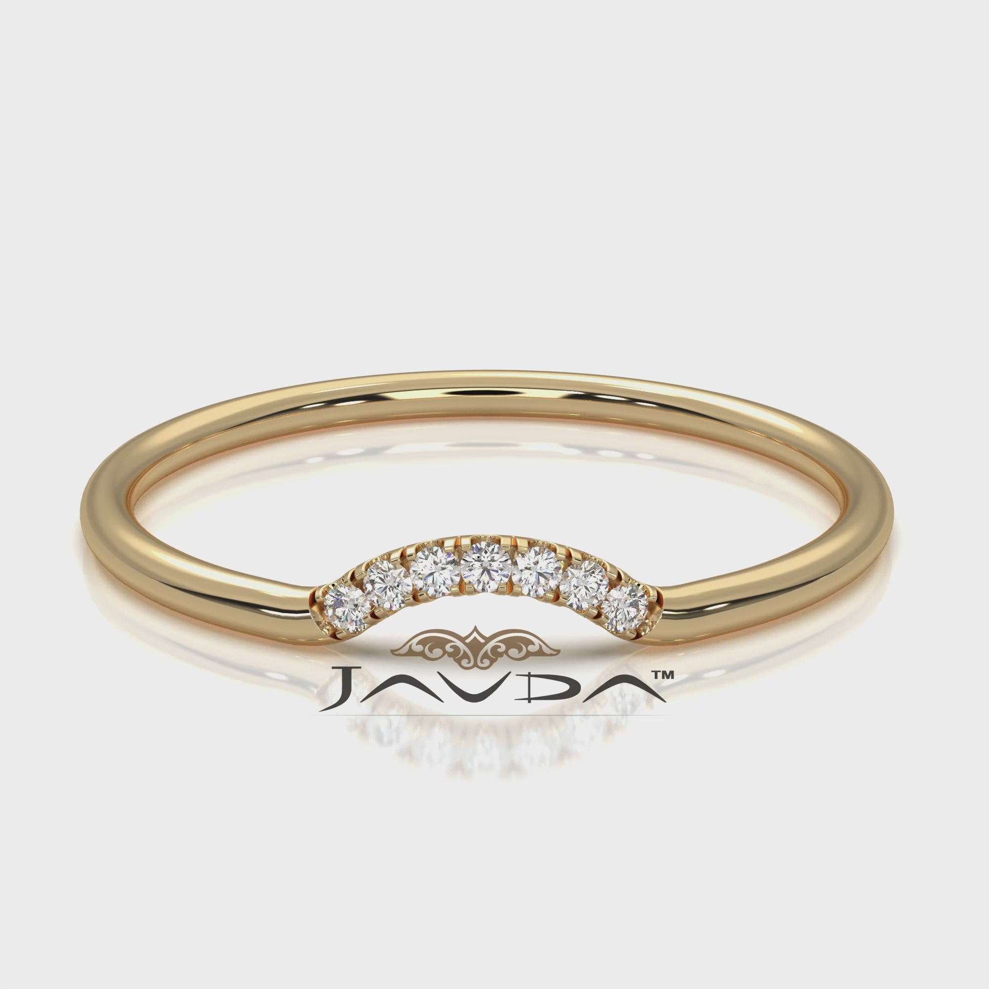5 Stone Round Lab Diamond Minimalist Stackable Fashion Ring 0.02ctw.