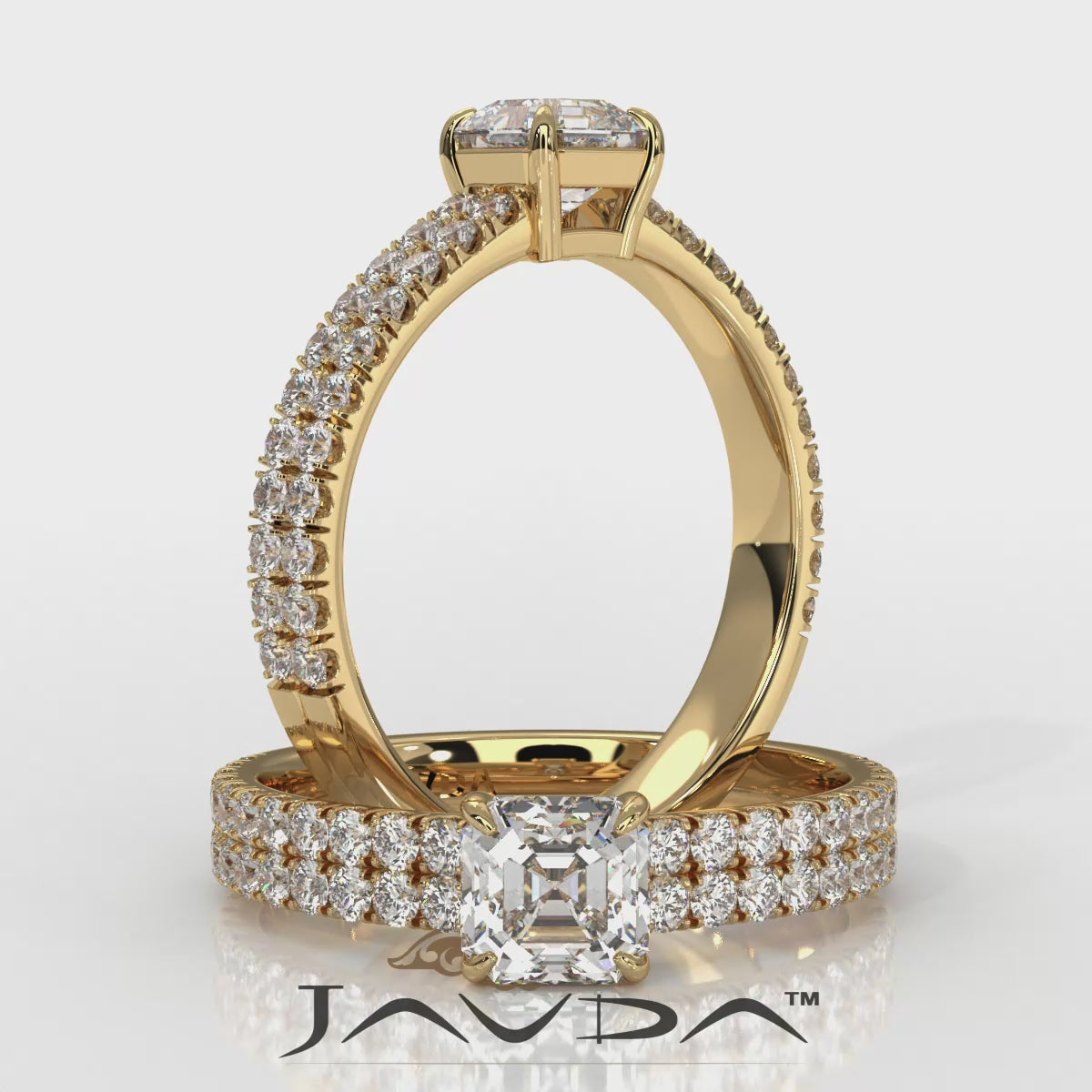 U Shape Prong Setting Lab Grown Diamond Engagement Ring IGI Certified 1.75 Ctw.