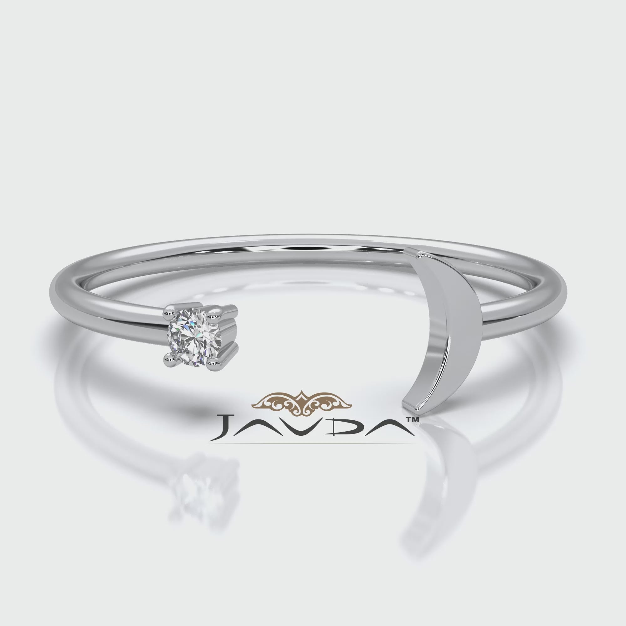 Stackable Petite Prong Set Round Lab Diamond Fashion Ring 0.03ctw.