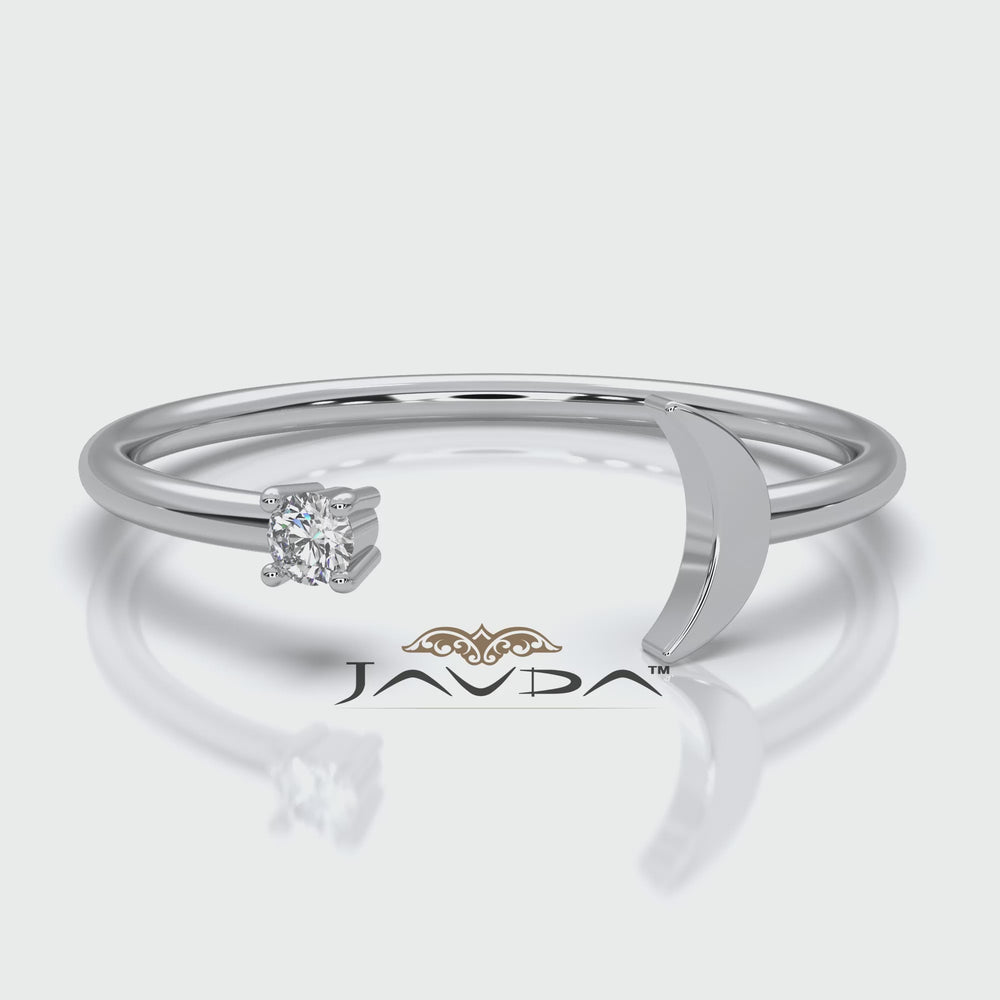 Stackable Petite Prong Set Round Lab Diamond Fashion Ring 0.03ctw.