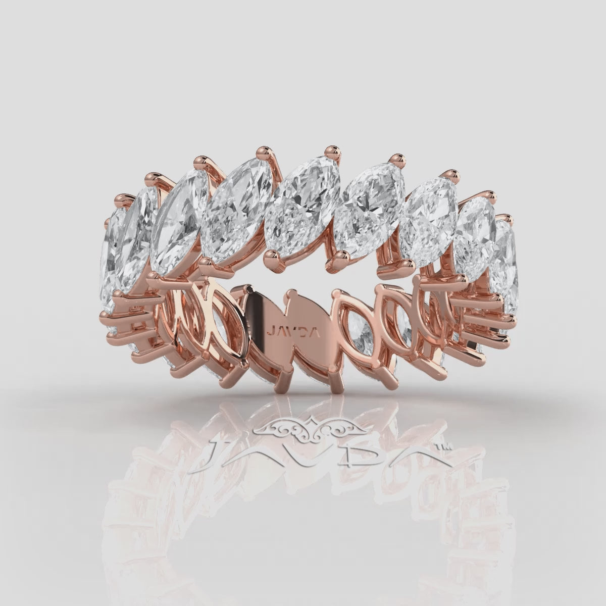 Marquise Eternity Lab-Grown Diamond Prong Set Women's Wedding Band 2.76 Ctw.