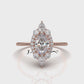 Prong Set Scalloped Halo Oval Lab Diamond Anniversary Ring 1.04ctw.