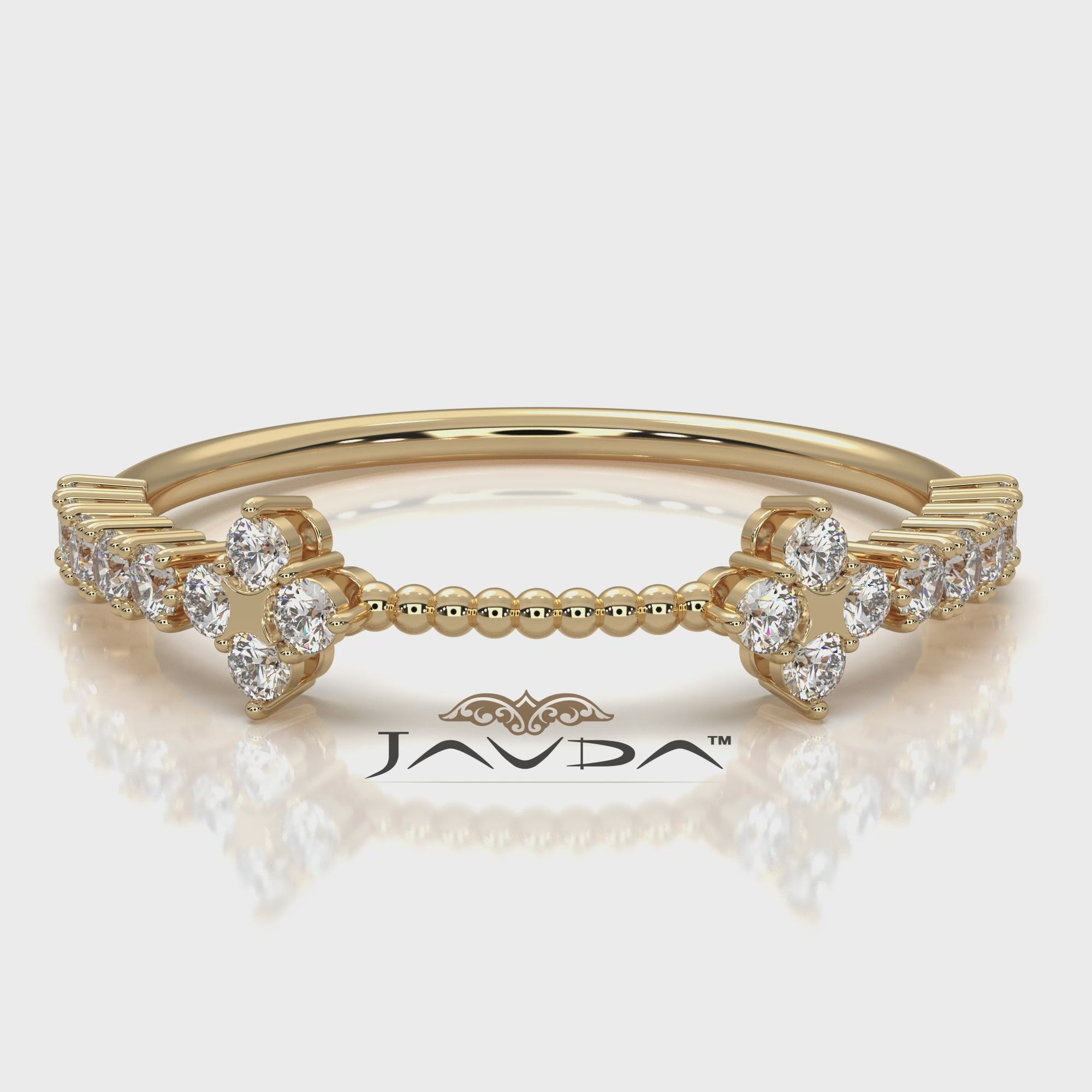 Minimalist Front Braided Prong Round Lab Diamond Fashion Ring 0.23ctw.