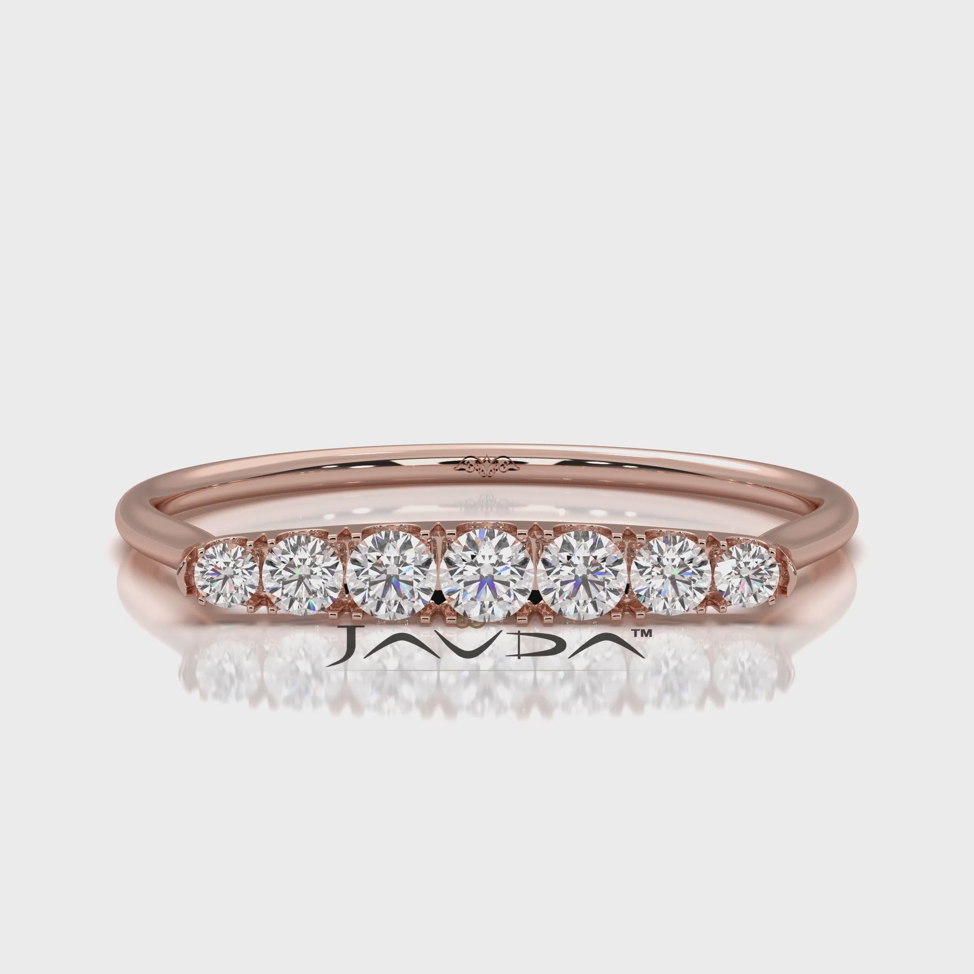 Euro Shank Sleek And Slim Round Lab Diamond Fashionable Ring 0.15ctw.