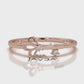 Floral Design Stackable Round Lab Diamond Fashion Ring 0.02ctw.