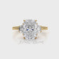 3 Stone Radiant Lab Grown Diamond Engagement Ring IGI 14k White Gold 5.04 Ctw.