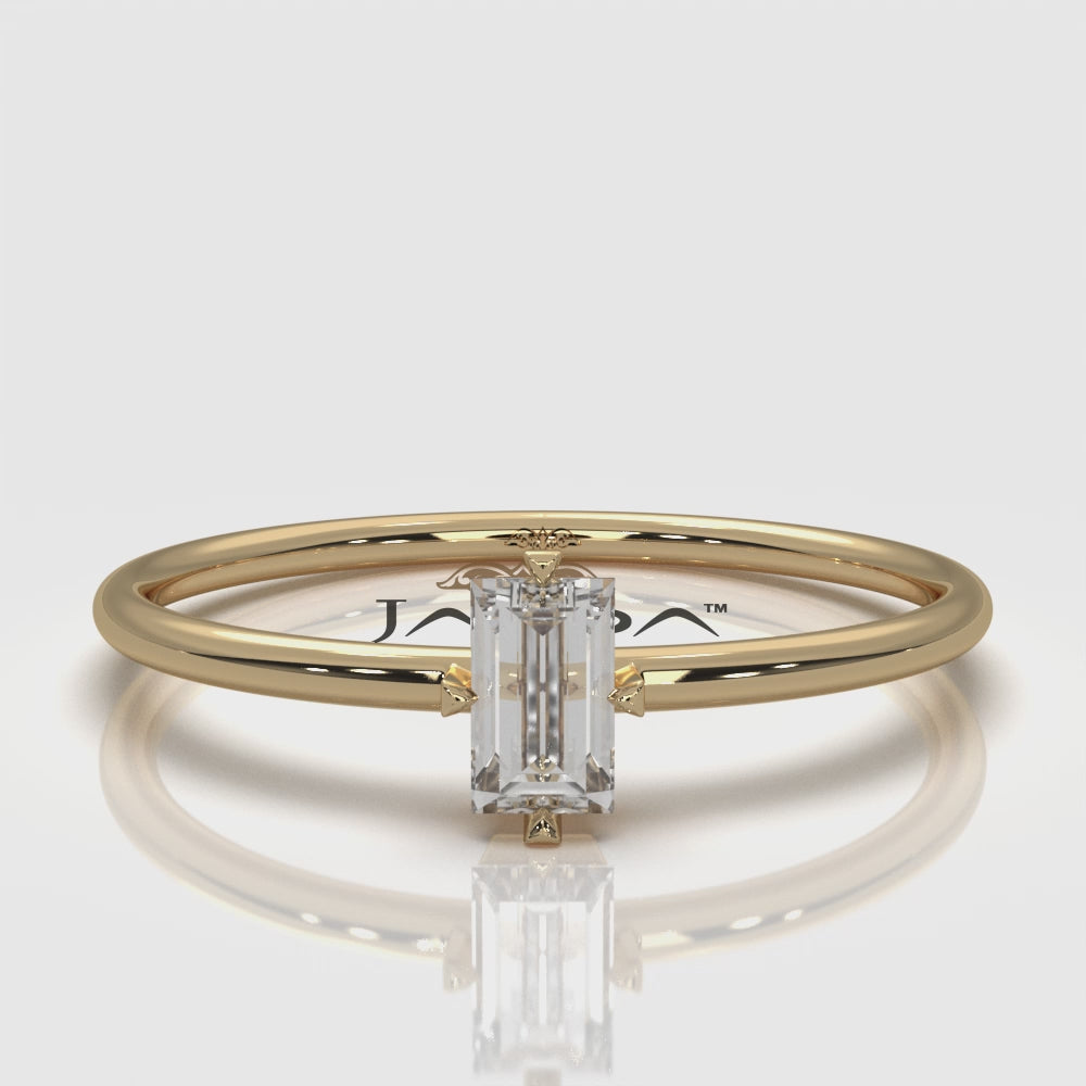 Women's Vertical Baguette Lab Diamond Fashion Ring 0.31ctw.