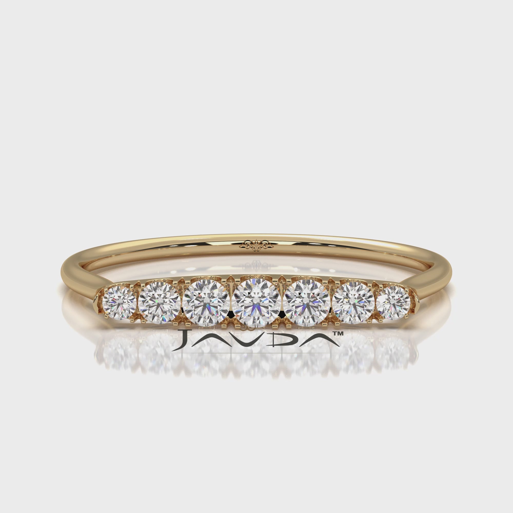 Euro Shank Sleek And Slim Round Lab Diamond Fashionable Ring 0.15ctw.