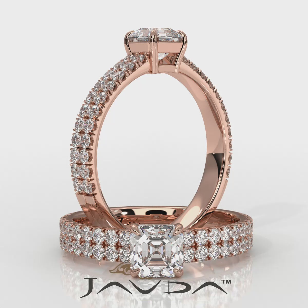 U Shape Prong Setting Lab Grown Diamond Engagement Ring IGI Certified 1.75 Ctw.